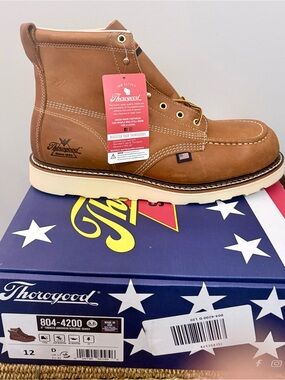 Men's Steel Toe Thorogood 6" American Heritage Moc Toe Wedge Boots